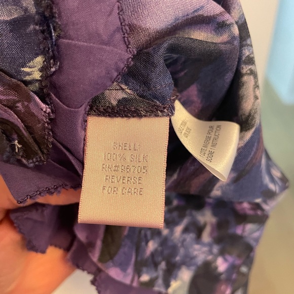 Rebecca Taylor silk with silver appliqués and belt size 4 - Picture 6 of 8